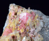 7.8cms RHODOCHROSITE RHOMBOHEDRAL QUARTZ Crystals Huayllapon Pasto Bueno Mine Peru Collector Mineral Specimen R190