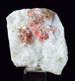 4.3cms RHODOCHROSITE RHOMBOHEDRAL QUARTZ Crystals Huayllapon Pasto Bueno Mine Peru Collector Mineral Specimen R195