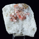 4.3cms RHODOCHROSITE RHOMBOHEDRAL QUARTZ Crystals Huayllapon Pasto Bueno Mine Peru Collector Mineral Specimen R195