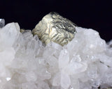 6.6cms QUARTZ PYRITE HUARON  Peru Crystals Old Stock Collector  Mineral Specimen M178