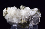 6.6cms QUARTZ PYRITE HUARON  Peru Crystals Old Stock Collector  Mineral Specimen M178