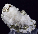 6.6cms QUARTZ PYRITE HUARON  Peru Crystals Old Stock Collector  Mineral Specimen M178