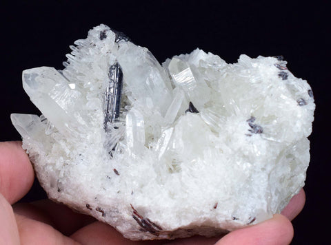 10.5cms HUBNERITE QUARTZ CRYSTALS Mineral Specimen Collector Peru M188