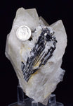 10.5cms HUBNERITE QUARTZ CRYSTALS Mineral Specimen Collector Peru M189