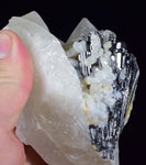10.5cms HUBNERITE QUARTZ CRYSTALS Mineral Specimen Collector Peru M189