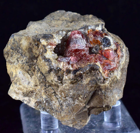 5.1cms RHODOCHROSITE CRYSTALS Peru Manganite 2000 Year Discovery Uchucchacua Mine Gemstone Collector Mineral Specimen R291