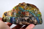 695grams AZURITE MALACHITE CALCITE Stalactite Peru Rough Azurmalachite Dark Blue Green Premium Banded Facet Cabochon  U348