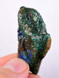 19grams AZURITE MALACHITE CALCITE Peru Rough Azurmalachite Dark Blue Green Premium Banded Facet Cabochon  U347