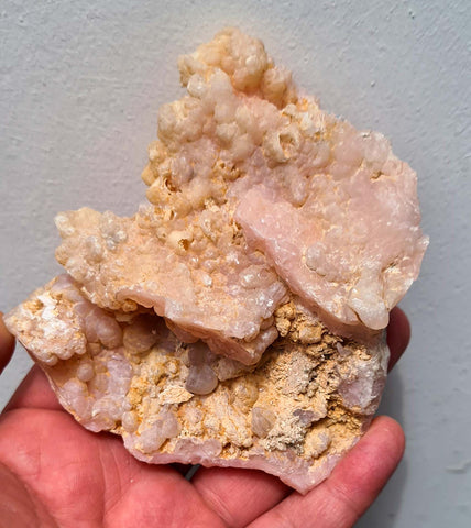 9.5cms PALYGORSKITE PINK OPAL Quartz Translucent Coral Color Mineral Specimen P200