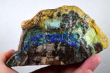 695grams AZURITE MALACHITE CALCITE Stalactite Peru Rough Azurmalachite Dark Blue Green Premium Banded Facet Cabochon  U348
