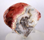 6.2cms RHODOCHROSITE QUARTZ PYRITE Peru Sculpture Slab Polished Art Decoration Jewelry Translucent Pendant Banded Mineral Specimen R321