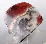 6.2cms RHODOCHROSITE QUARTZ PYRITE Peru Sculpture Slab Polished Art Decoration Jewelry Translucent Pendant Banded Mineral Specimen R321