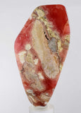 10.2cms RHODOCHROSITE QUARTZ PYRITE Peru Sculpture Slab Polished Art Decoration Jewelry Translucent Pendant Banded Mineral Specimen R327