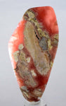 10.2cms RHODOCHROSITE QUARTZ PYRITE Peru Sculpture Slab Polished Art Decoration Jewelry Translucent Pendant Banded Mineral Specimen R327