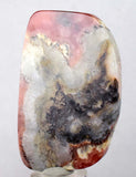 7.2cms RHODOCHROSITE QUARTZ PYRITE Peru Sculpture Slab Polished Art Decoration Jewelry Translucent Pendant Banded Mineral Specimen R329