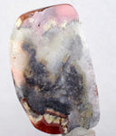7.2cms RHODOCHROSITE QUARTZ PYRITE Peru Sculpture Slab Polished Art Decoration Jewelry Translucent Pendant Banded Mineral Specimen R329