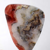 6.6cms RHODOCHROSITE QUARTZ PYRITE Peru Sculpture Slab Polished Art Decoration Jewelry Translucent Pendant Banded Mineral Specimen R330