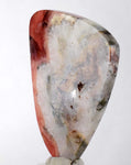 6.6cms RHODOCHROSITE QUARTZ PYRITE Peru Sculpture Slab Polished Art Decoration Jewelry Translucent Pendant Banded Mineral Specimen R330