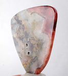 6.6cms RHODOCHROSITE QUARTZ PYRITE Peru Sculpture Slab Polished Art Decoration Jewelry Translucent Pendant Banded Mineral Specimen R330