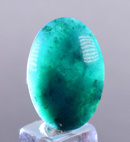 16.5 carats BLUE CHALCEDONY QUARTZ Green Peru Cabochon Pendant Emerald Color Jade Color B861