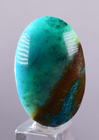 25carats BLUE CHALCEDONY QUARTZ Green Peru Cabochon Pendant Emerald Color Jade Color B862