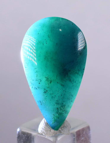 11.5 carats BLUE CHALCEDONY QUARTZ Green Peru Cabochon Pendant Emerald Color Jade Color B863