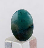 6 carats BLUE CHALCEDONY QUARTZ Green Peru Cabochon Pendant Emerald Color Jade Color B869