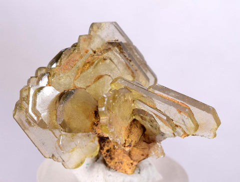 3.2cms GEMMY BARITE CRYSTALS Peru Golden Brown Shiny Translucent Mineral Specimen F333