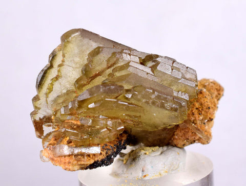 4cms GEMMY BARITE CRYSTALS Peru Golden Brown Shiny Translucent Mineral Specimen F335