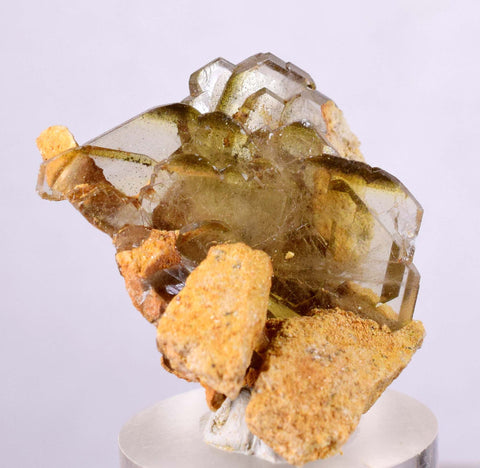 3.5cms GEMMY BARITE CRYSTALS Peru Golden Brown Shiny Translucent Mineral Specimen F337