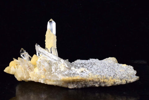 7.5cms WAVELLITE QUARTZ CRYSTALS Bolivia Potosi Spheres Vauxite Collector Yellow Rare Phosphate Mineral Specimen X4