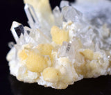 7.5cms WAVELLITE QUARTZ CRYSTALS Bolivia Potosi Spheres Vauxite Collector Yellow Rare Phosphate Mineral Specimen X4