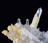 7.5cms WAVELLITE QUARTZ CRYSTALS Bolivia Potosi Spheres Vauxite Collector Yellow Rare Phosphate Mineral Specimen X4