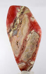 10.2cms RHODOCHROSITE QUARTZ PYRITE Peru Sculpture Slab Polished Art Decoration Jewelry Translucent Pendant Banded Mineral Specimen R327
