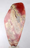 10.2cms RHODOCHROSITE QUARTZ PYRITE Peru Sculpture Slab Polished Art Decoration Jewelry Translucent Pendant Banded Mineral Specimen R327