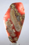 10.2cms RHODOCHROSITE QUARTZ PYRITE Peru Sculpture Slab Polished Art Decoration Jewelry Translucent Pendant Banded Mineral Specimen R327