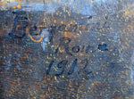 PAINTING BERGAMINI 1912 WOOD 23cms Oil Classic Canvas Original Roma Italy