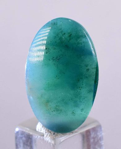 8.5 carats BLUE CHALCEDONY QUARTZ Green Peru Cabochon Pendant Emerald Color Jade Color B868