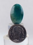 8.5 carats BLUE CHALCEDONY QUARTZ Green Peru Cabochon Pendant Emerald Color Jade Color B868