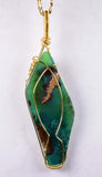 54carats 8.9cms GEM SILICA CHRYSOCOLLA Pendant Emeraldine Lily Mine Peru Cabochon Scenic Quartz Malachite Chalcedony Emerald Jade Color J530