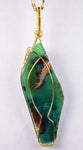 54carats 8.9cms GEM SILICA CHRYSOCOLLA Pendant Emeraldine Lily Mine Peru Cabochon Scenic Quartz Malachite Chalcedony Emerald Jade Color J530