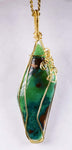54carats 8.9cms GEM SILICA CHRYSOCOLLA Pendant Emeraldine Lily Mine Peru Cabochon Scenic Quartz Malachite Chalcedony Emerald Jade Color J530