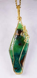 54carats 8.9cms GEM SILICA CHRYSOCOLLA Pendant Emeraldine Lily Mine Peru Cabochon Scenic Quartz Malachite Chalcedony Emerald Jade Color J530