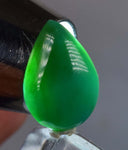 6carats GEM SILICA CHRYSOCOLLA Emeraldine Chalcedony Lily Mine Peru Cabochon Quartz Malachite Emerald Color Jade Color B884