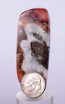 5.8cms RHODOCHROSITE QUARTZ Peru Sculpture Slab Polished Art Decoration Jewelry Translucent Pendant Banded Mineral Specimen R334