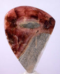 6.8cms RHODOCHROSITE QUARTZ Peru Sculpture Slab Polished Art Decoration Jewelry Translucent Pendant Banded Mineral Specimen R336