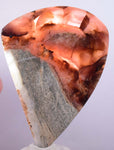 6.8cms RHODOCHROSITE QUARTZ Peru Sculpture Slab Polished Art Decoration Jewelry Translucent Pendant Banded Mineral Specimen R336