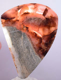 6.8cms RHODOCHROSITE QUARTZ Peru Sculpture Slab Polished Art Decoration Jewelry Translucent Pendant Banded Mineral Specimen R336