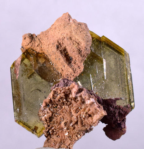 3.9cm Golden BARITE CRYSTALS Peru Translucent Mineral Specimen F353