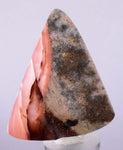 5.7cms RHODOCHROSITE QUARTZ PYRITE Peru Sculpture Slab Polished Art Decoration Jewelry Translucent Pendant Banded Mineral Specimen R333